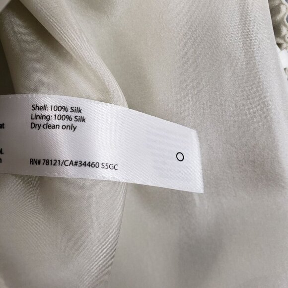 Eileen Fisher Silk Georgette Crepe Pants Womens 2X Bone Lined Tapered Drawstring - Picture 10 of 10